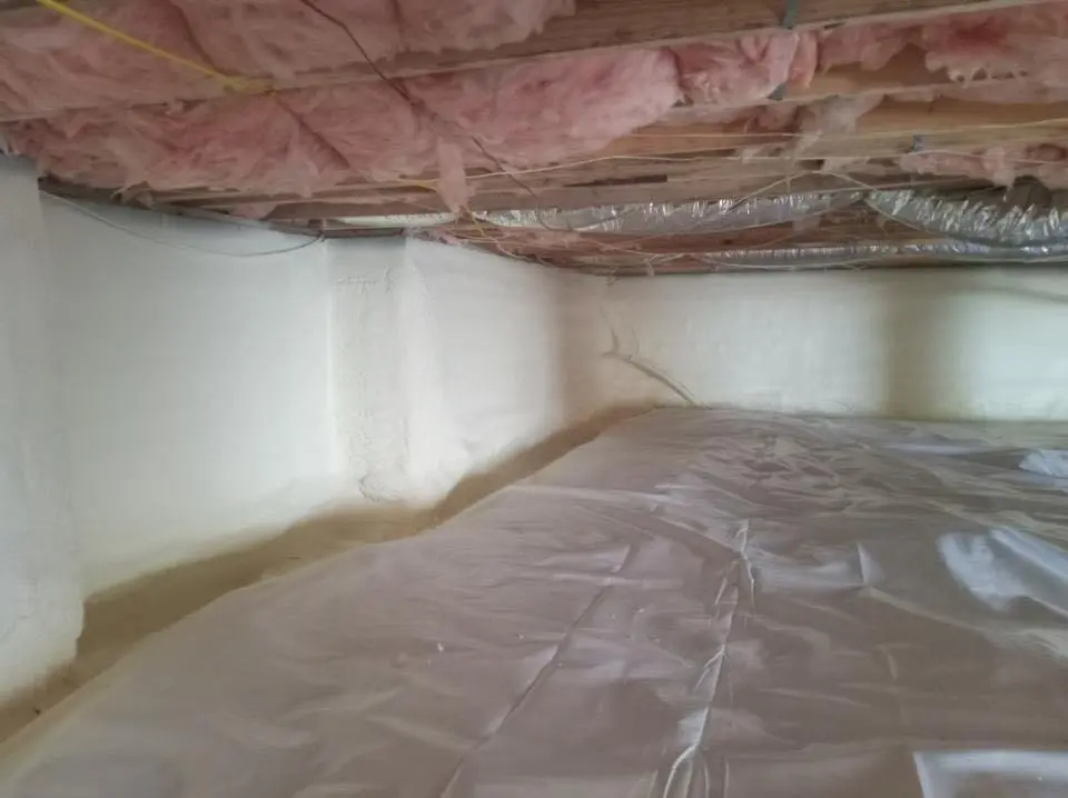 Crawl space encapsulation with closed-cell spray foam for Metal Roof Coating in Cedar Rapids